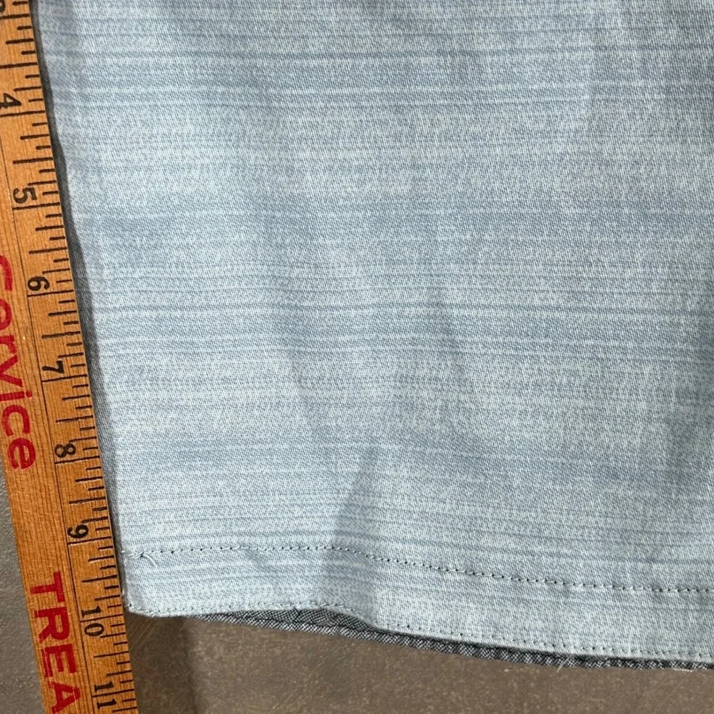 Company 81 Mens Stretch Chino Shorts Light Blue Textured Belted Size 30 New